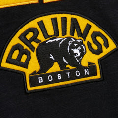 Boston Bruins Mitchell & Ness Legendary Slub Raglan Long Sleeve T-Shirt - Black/Gold - NHL