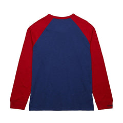 New York Rangers Mitchell & Ness Legendary Slub Raglan Long Sleeve T-Shirt - Blue/Red - NHL