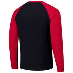 Chicago Blackhawks Mitchell & Ness Legendary Slub Raglan Long Sleeve T-Shirt - Black/Red - NHL