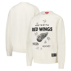 Detroit Red Wings Mitchell & Ness Women's Logo 3.0 Pullover Sweatshirt - Cream - NHL