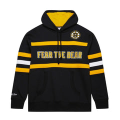 Boston Bruins Mitchell & Ness Head Coach Slogan Pullover Hoodie - Black - NHL
