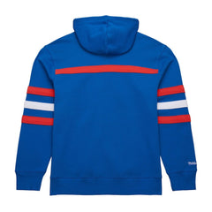 New York Rangers Mitchell & Ness Head Coach Slogan Pullover Hoodie - Blue - NHL