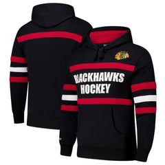 Chicago Blackhawks Mitchell & Ness Head Coach Slogan Pullover Hoodie - Black - NHL