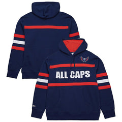 Washington Capitals Mitchell & Ness Head Coach Slogan Pullover Hoodie - Navy - NHL