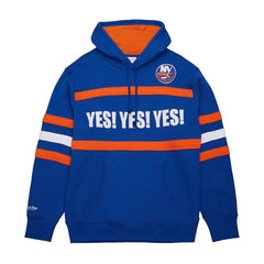 New York Islanders Mitchell & Ness Head Coach Slogan Pullover Hoodie - Royal - NHL