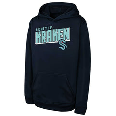 Seattle Kraken Youth Cyber Punk Performance Hoodie - Deep Sea Blue - NHL