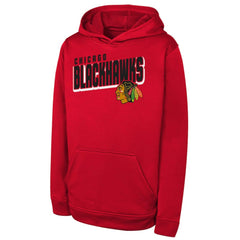 Chicago Blackhawks Youth Cyber Punk Performance Hoodie - Red - NHL
