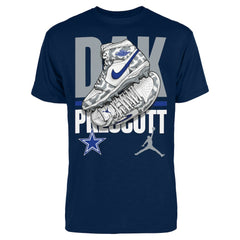Dak Prescott Dallas Cowboys Jordan Brand Kicks Graphic T-Shirt Navy | NFL