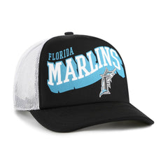 Miami Marlins '47 Meander Foam Trucker Snapback Hat - MLB