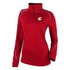 Calgary Flames Columbia Women's Omni-Wick Shotgun 2.0 Quarter-Zip Pullover Top - Red - NHL