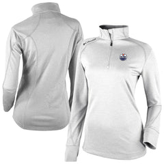 Edmonton Oilers Columbia Women's Omni-Wick Shotgun 2.0 Quarter-Zip Pullover Top - White - NHL