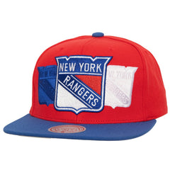 New York Rangers Mitchell & Ness Soul Triple Up Snapback Hat - Red - NHL
