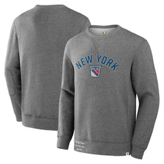 New York Rangers Fanatics Decades Collection Legendary Fleece Pullover Sweatshirt - Heather Gray - NHL