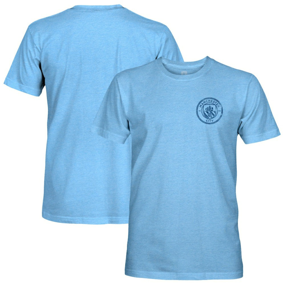 Manchester City 1863FC Mono Badge Retro Tri-Blend T-Shirt Sky Blue - FIFA World CUP