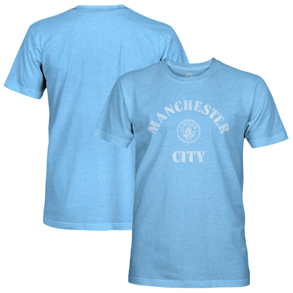 Manchester City 1863FC Team Arch Retro Tri-Blend T-Shirt Sky Blue - FIFA World CUP