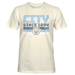 Manchester City 1863FC Retro Stripes T-Shirt Tan - FIFA World CUP