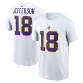Justin Jefferson Minnesota Vikings Name & Number T-Shirt White | Nike for Sale