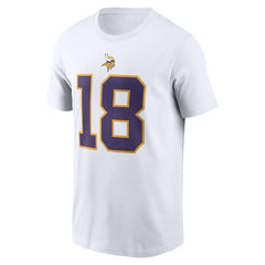 Justin Jefferson Minnesota Vikings Name & Number T-Shirt White | Nike for Sale