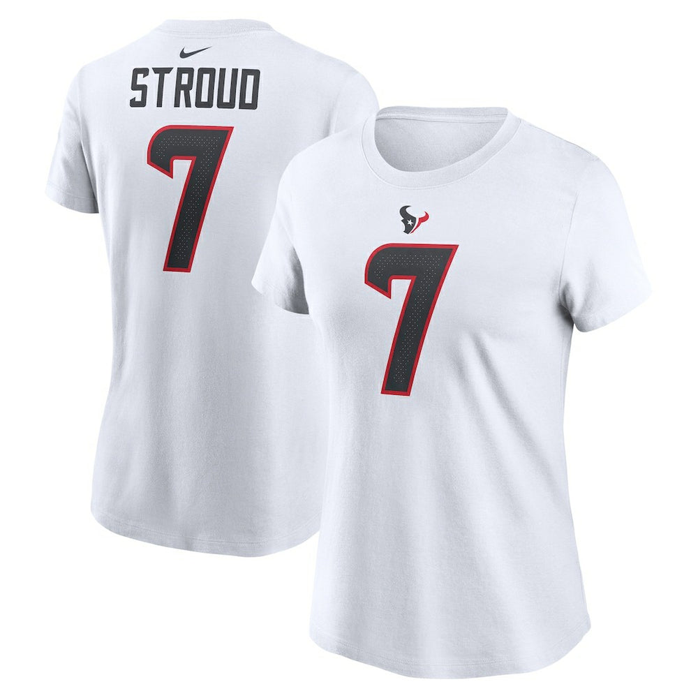 C.J. Stroud Houston Texans Women's Player Name & Number T-Shirt White | Nike for Sale