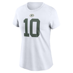 Jordan Love Green Bay Packers Women's Player Name & Number T-Shirt White | Nike for Sale