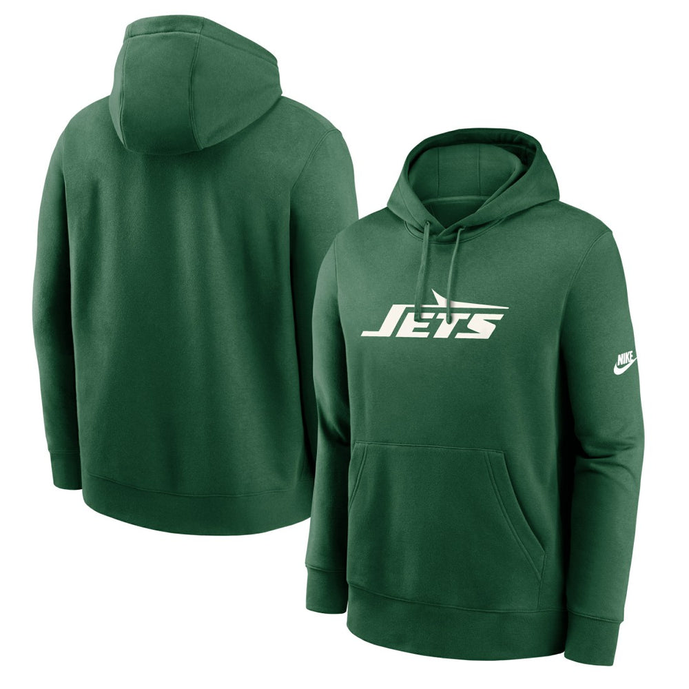 New York Jets Rewind Club Logo Pullover Hoodie Green | Nike for Sale