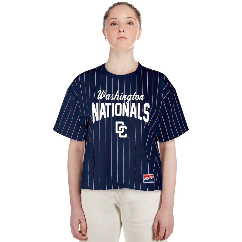 Washington Nationals New Era Women's 2025 City Connect Pinstripe T-Shirt - MLB