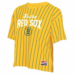 Boston Red Sox New Era Women's 2025 City Connect Pinstripe T-Shirt - MLB