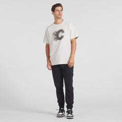 Calgary Flames Fanatics Made in Canada T-Shirt - Cream - NHL