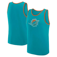 Miami Dolphins Logo Athletic Unmatched Success Tank Top Aqua | NFL