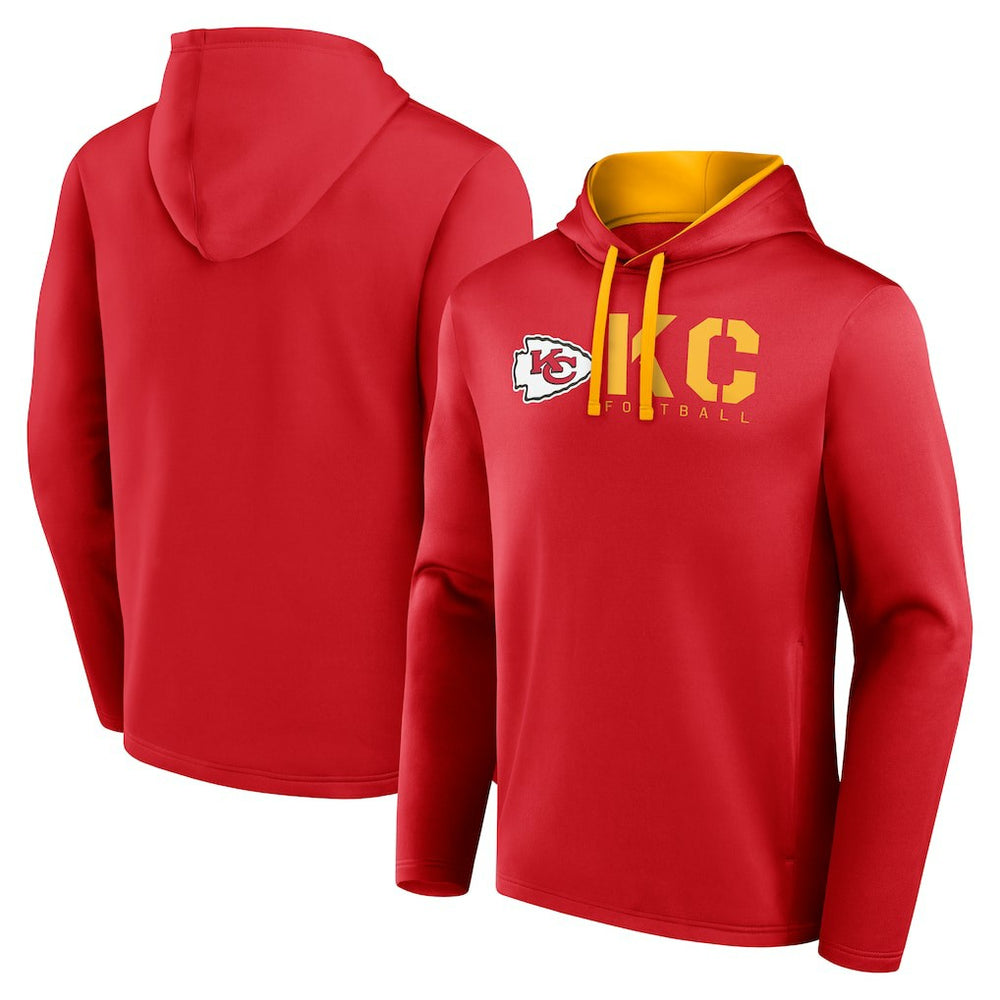 Kansas City Chiefs Logo Athletic Head Start Pullover Hoodie Red | NFL