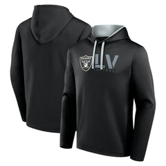Las Vegas Raiders Logo Athletic Head Start Pullover Hoodie Black | NFL
