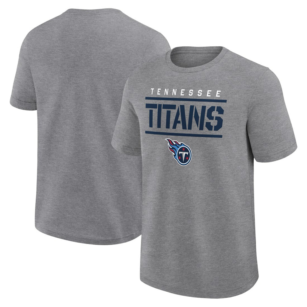 Tennessee Titans Logo Athletic Top Notch T-Shirt Heather Gray | NFL