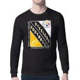 Pittsburgh Steelers Starter Shield Logo Long Sleeve T-Shirt Black | NFL