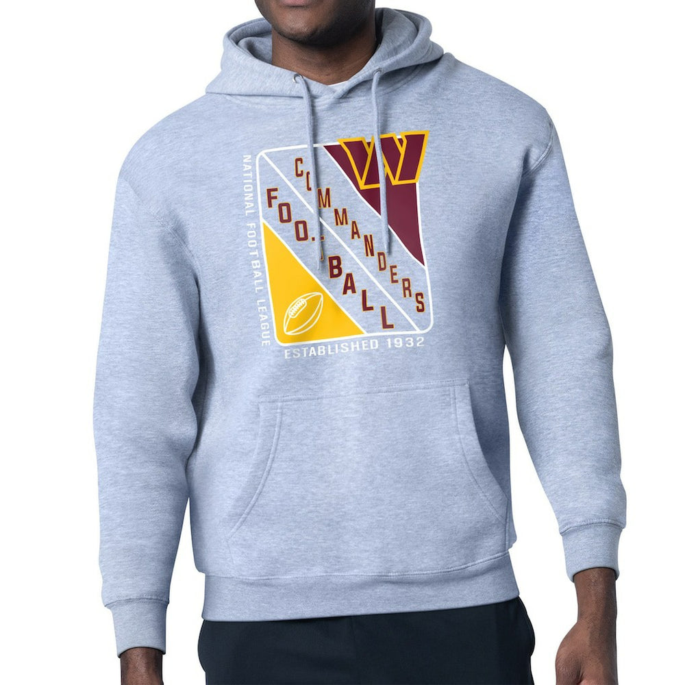 Washington Commanders Starter Shield Logo Pullover Hoodie Heather Gray | NFL