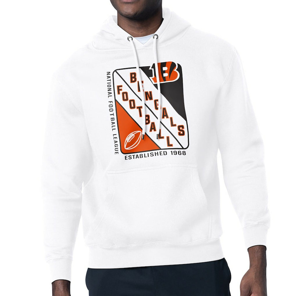 Cincinnati Bengals Starter Shield Logo Pullover Hoodie White | NFL