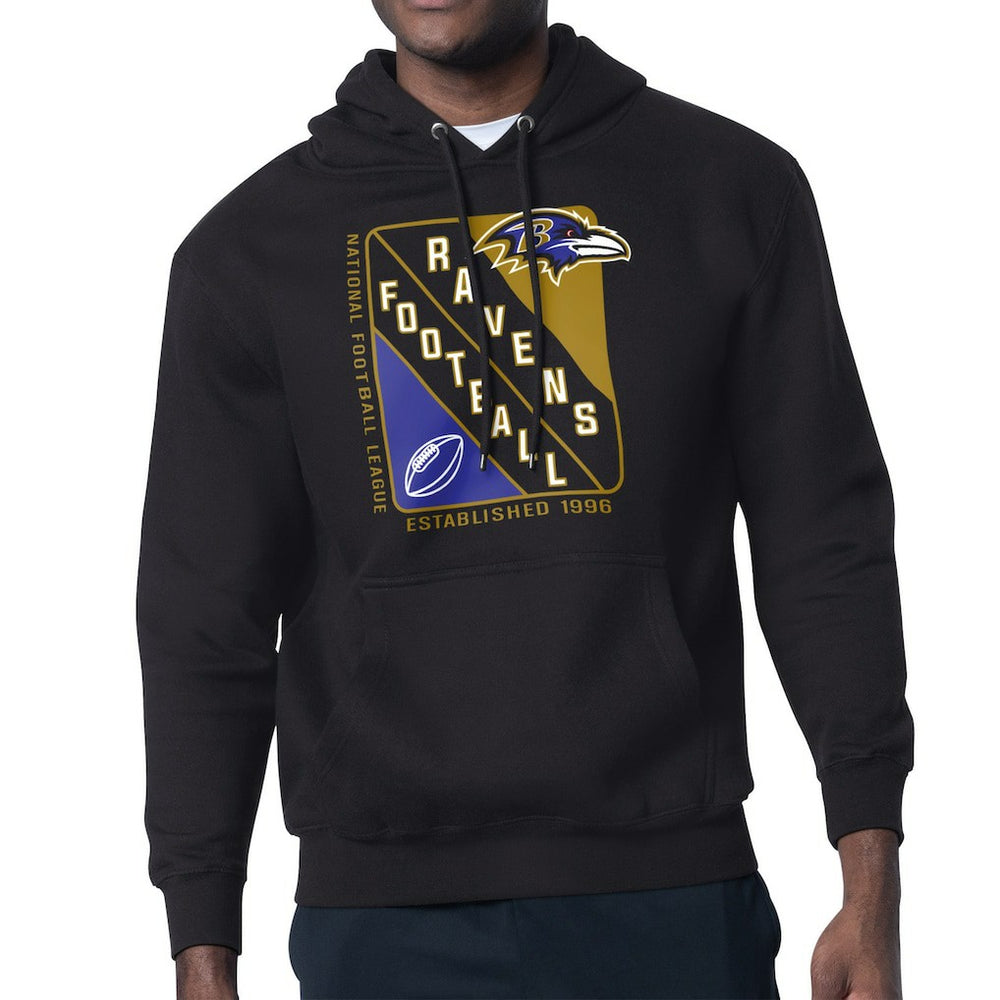 Baltimore Ravens Starter Shield Logo Pullover Hoodie Black | NFL