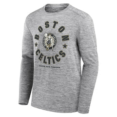 Boston Celtics NBA Hoops for Troops Long Sleeve T-Shirt Heather Gray - NBA