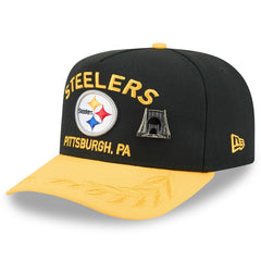Pittsburgh Steelers New Era 2025 NFL Draft On Stage A-Frame 59FIFTY Fitted Hat Black/Gold | NFL