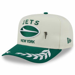 New York Jets New Era 2025 NFL Draft A-Frame 59FIFTY Fitted Hat Cream/Green | NFL