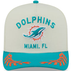 Miami Dolphins New Era 2025 NFL Draft A-Frame 9FIFTY Snapback Hat Cream/Aqua | NFL
