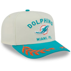 Miami Dolphins New Era 2025 NFL Draft A-Frame 9FIFTY Snapback Hat Cream/Aqua | NFL