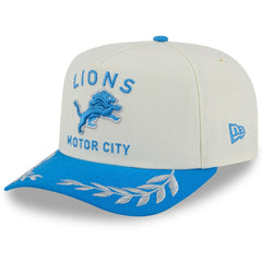 Detroit Lions New Era 2025 NFL Draft A-Frame 9FIFTY Snapback Hat Cream/Blue | NFL