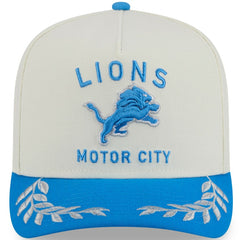 Detroit Lions New Era 2025 NFL Draft A-Frame 9FIFTY Snapback Hat Cream/Blue | NFL