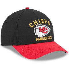 Kansas City Chiefs New Era 2025 NFL Draft 9FORTY A-Frame M-Crown Adjustable Hat Black/Red | NFL