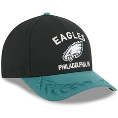 Philadelphia Eagles New Era 2025 NFL Draft 9FORTY A-Frame M-Crown Adjustable Hat Black/Midnight Green | NFL