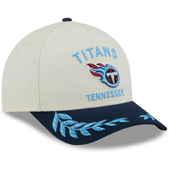 Tennessee Titans New Era 2025 NFL Draft 9FORTY A-Frame M-Crown Adjustable Hat Cream/Navy | NFL