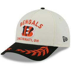 Cincinnati Bengals New Era 2025 NFL Draft 9FORTY A-Frame M-Crown Adjustable Hat Cream/Black | NFL