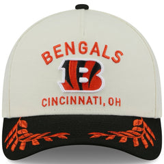 Cincinnati Bengals New Era 2025 NFL Draft 9FORTY A-Frame M-Crown Adjustable Hat Cream/Black | NFL
