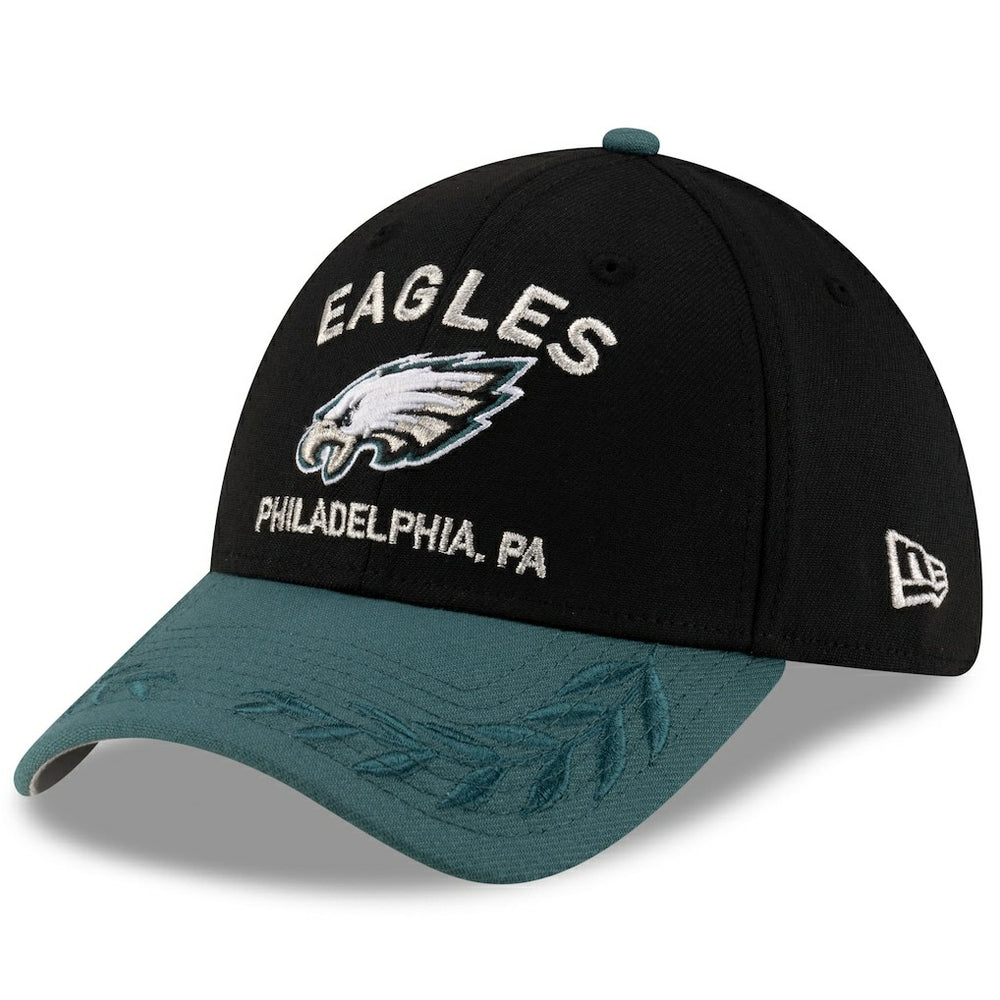 Philadelphia Eagles New Era 2025 NFL Draft 39THIRTY Flex Hat Black/Midnight Green | NFL