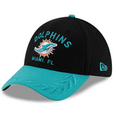 Miami Dolphins New Era 2025 NFL Draft 39THIRTY Flex Hat Black/Aqua | NFL